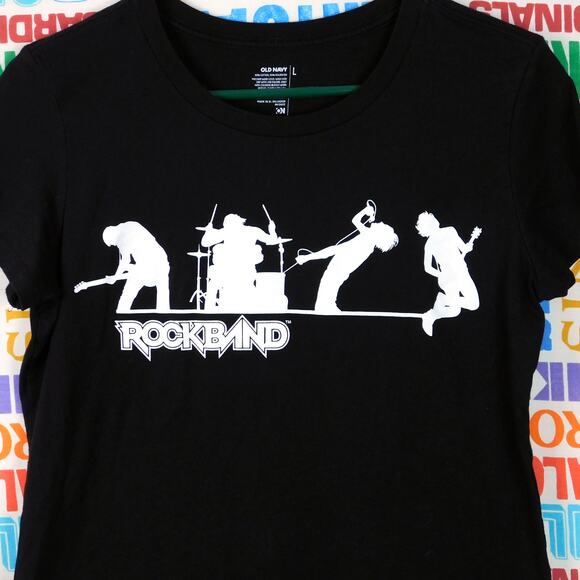 Old Navy Rock Band Graphic T Shirt Size L Womens Slim Fit Y2K - Picture 4 of 4